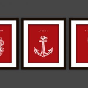 3 Nautical Bathroom Art Prints, ANY..