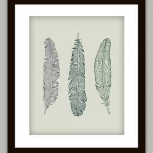 Feather Bathroom Art Print Poster (customize With..