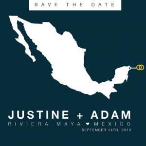 Mexico Save The Date Wedding Printable Postcard