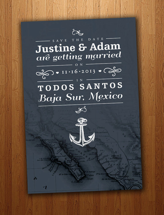 Any Location - Save the Date Wedding Card (Listing features Baja, Mexico)