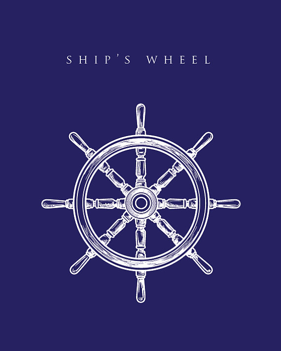 6 Blue Nautical Bedroom Or Bathroom Art Prints, Any Color on Luulla